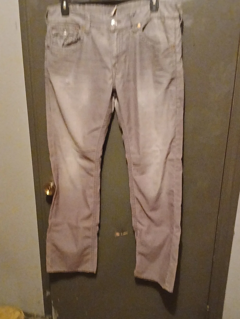 True Religion Men's Light Gray Chinos